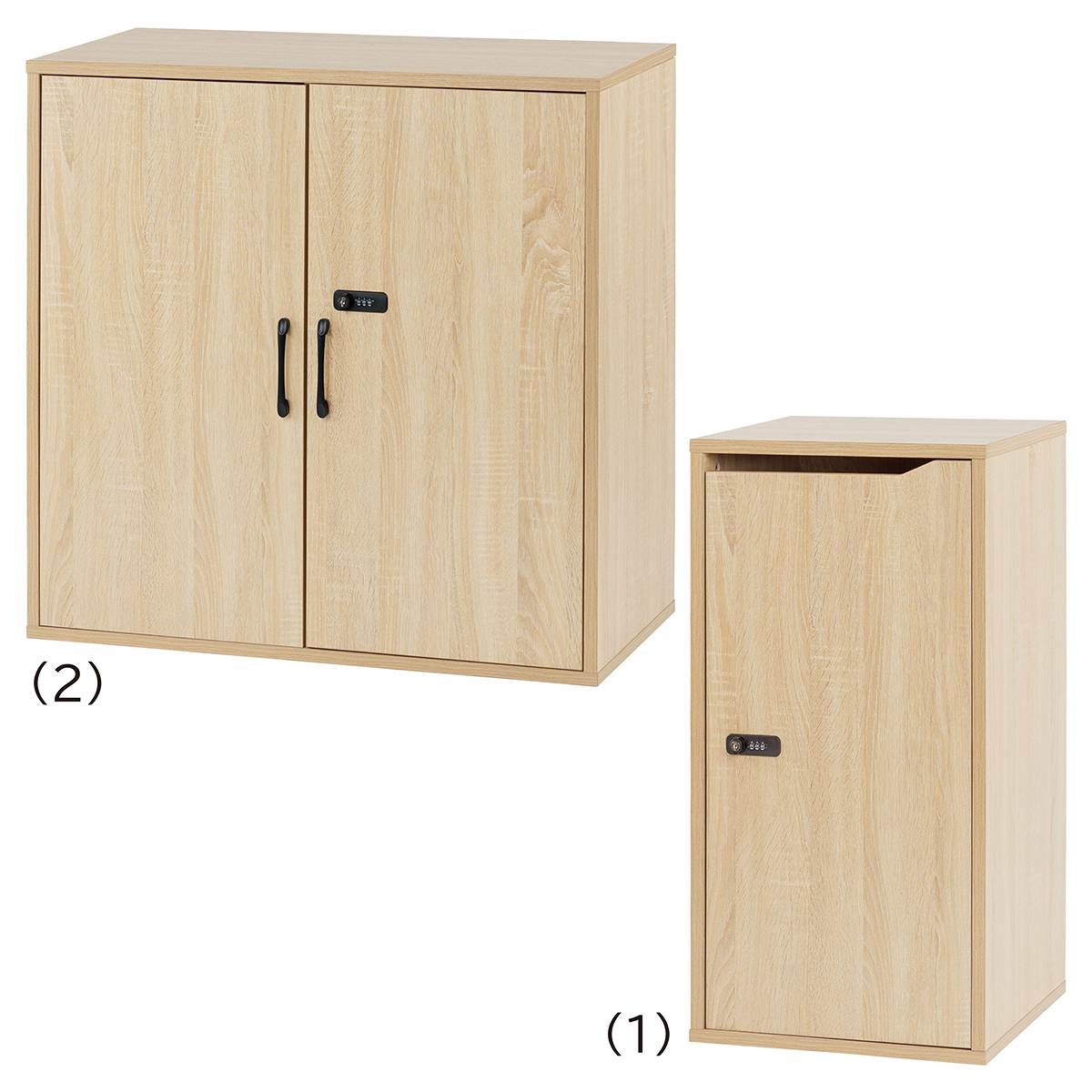 木製収納ロッカー(ダイヤル錠)奥行40×高さ80cm ロッカー