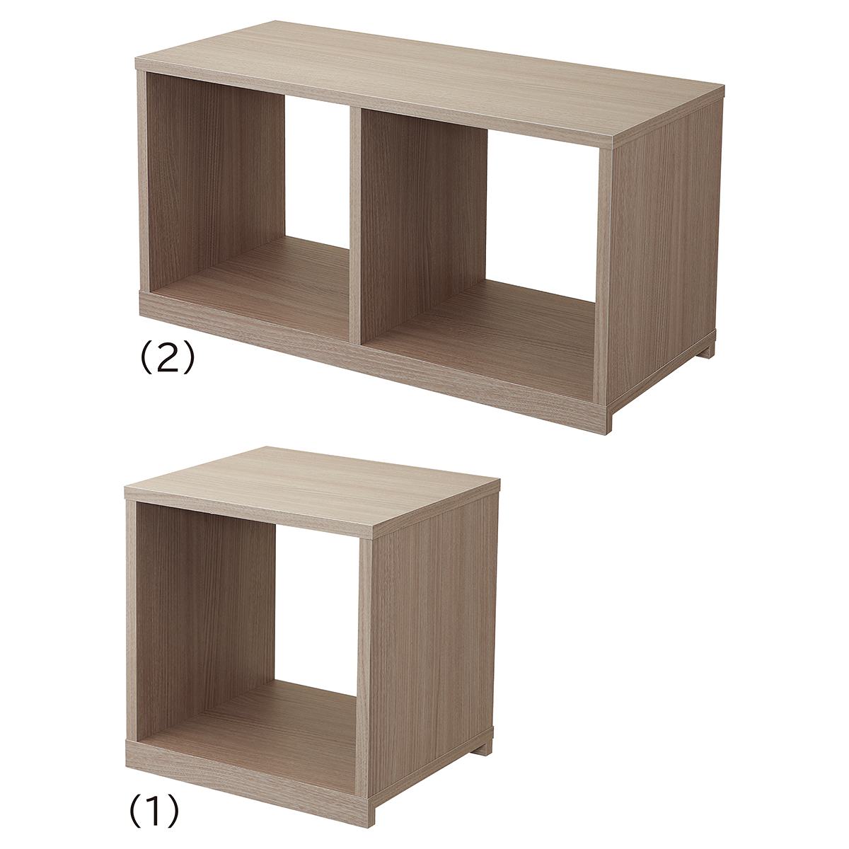 間仕切ラック用オプション オープンボックス〔ストエキオリジナル〕 W37.9×D32.3cm