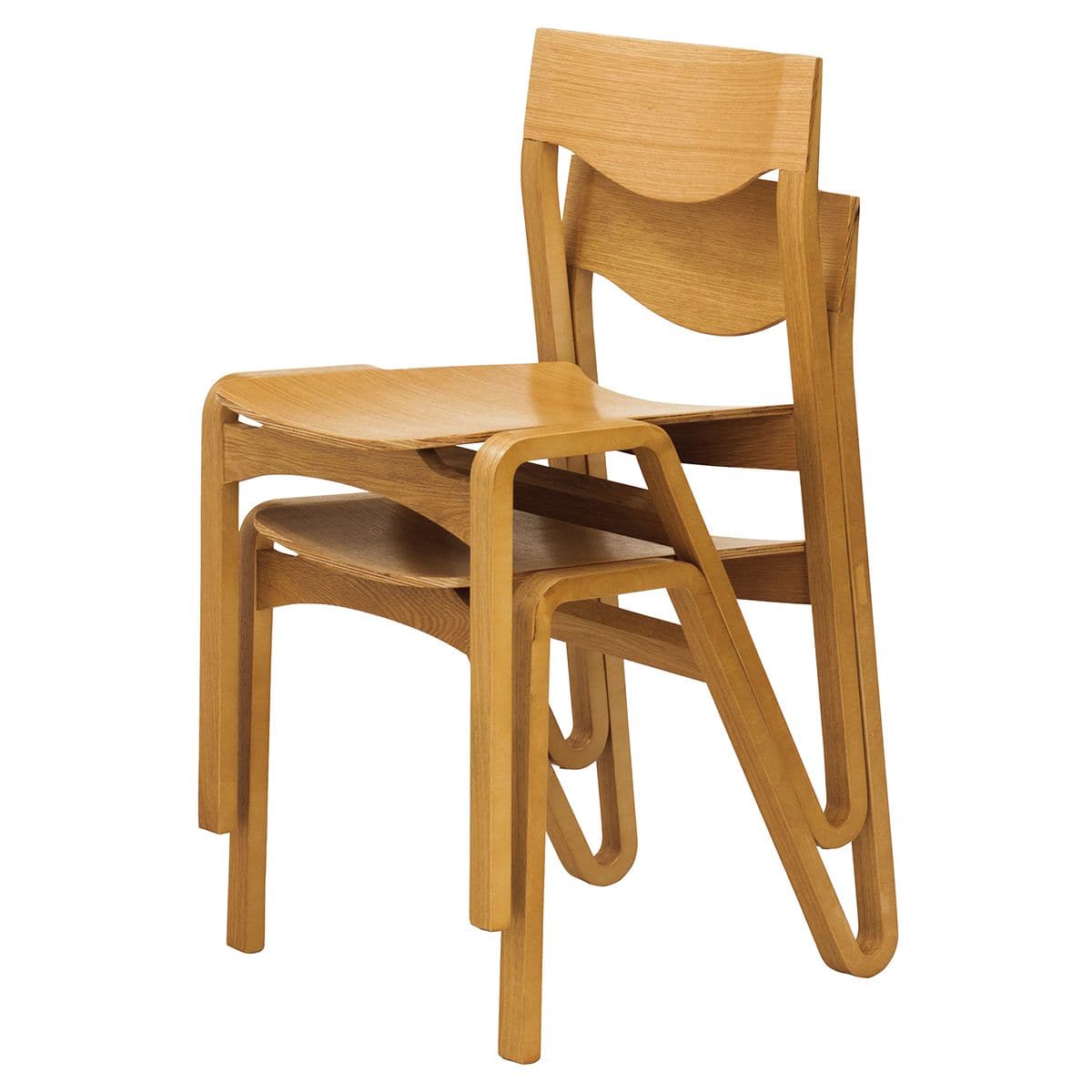 木製チェア 2脚セット ホワイトオーク