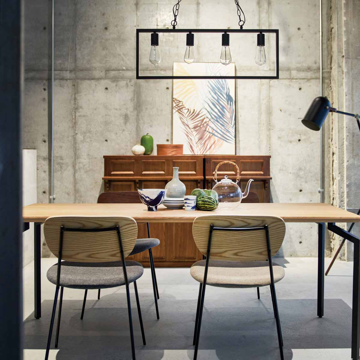 【2脚】ダイニングチェア 張地ベージュ ナチュラル