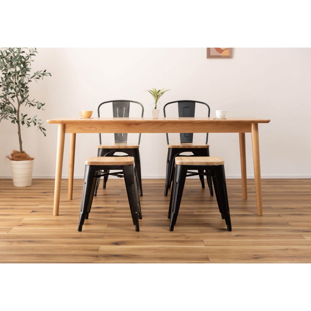 【4脚】スツール ブラック