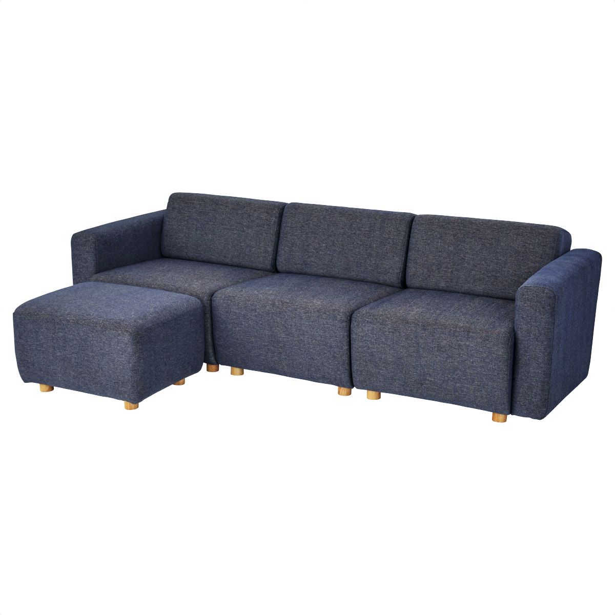 キューブソファ グレー オットマンS