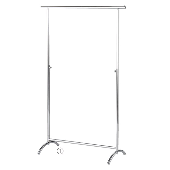 クロームメッキ ハンガーラック アールタイプ〔ストエキオリジナル〕 幅90cmタイプ