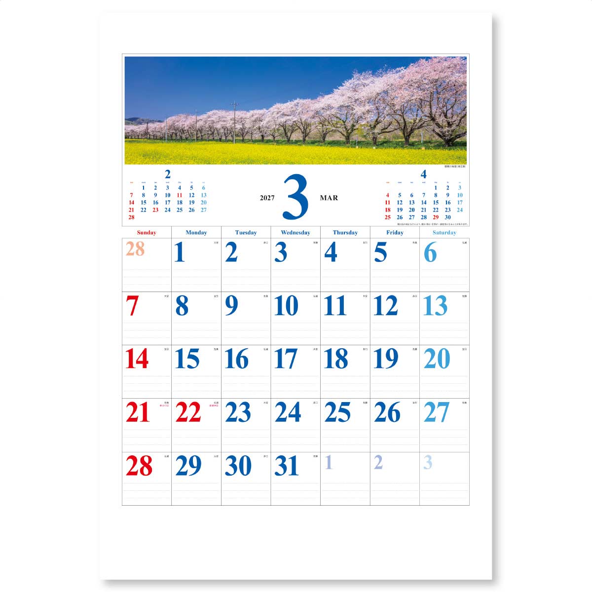 3月 都幾川桜堤(埼玉県)