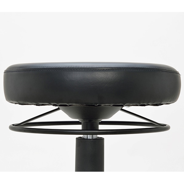 アールエフヤマカワ ラウンドキャスタースツール ブラック