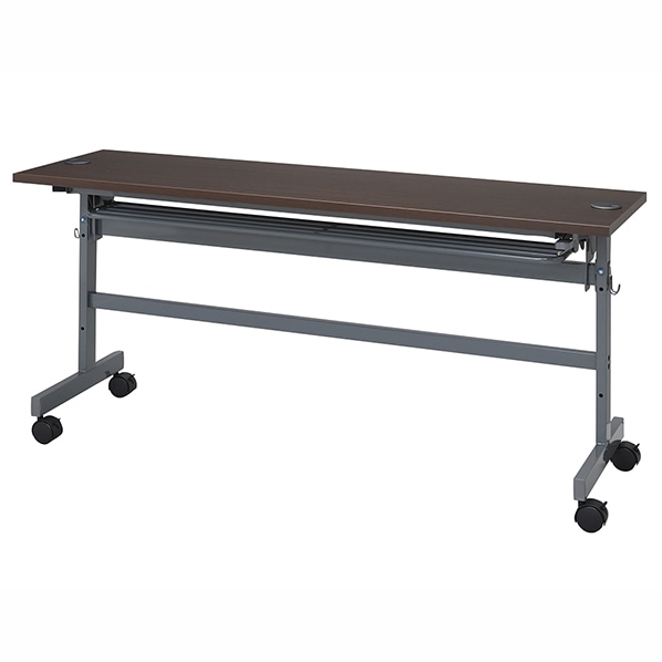 アールエフヤマカワ 配線機能付き フォールディングテーブル 幅150×奥行45cm ホワイトA