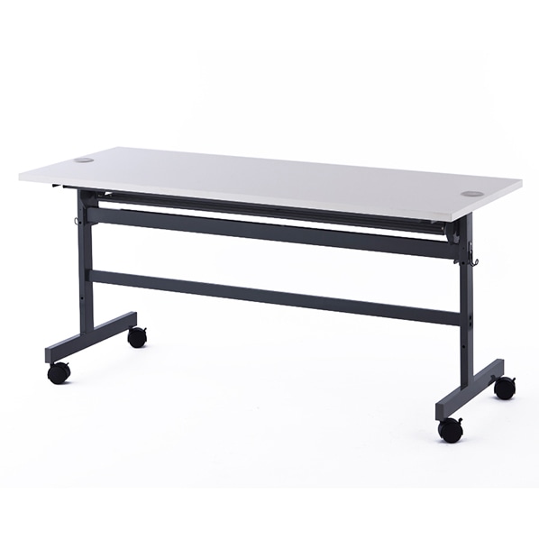 アールエフヤマカワ 配線機能付き フォールディングテーブル 幅150×奥行60cm ホワイトA