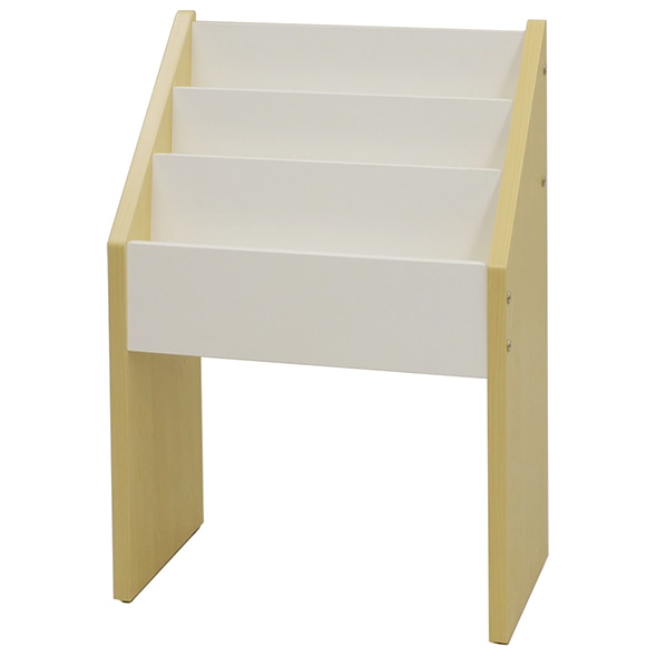 アールエフヤマカワ 木製マガジンラック ダーク×ホワイト