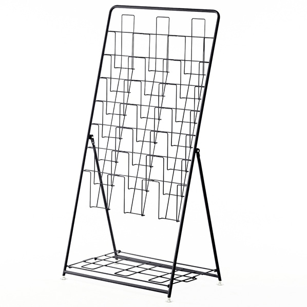 アールエフヤマカワ パンフレットスタンド 7段 トリプル 3列 ホワイト