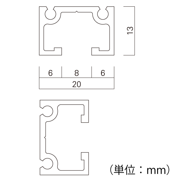 K-20A ピクチャーレール K-20A ピクチャーレール シルバー 3m 1本