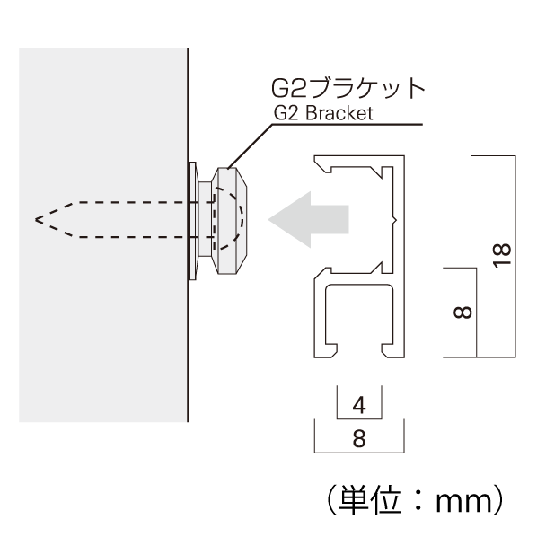 G-2 ピクチャーレール G-2 ピクチャーレールシルバー 2m1本