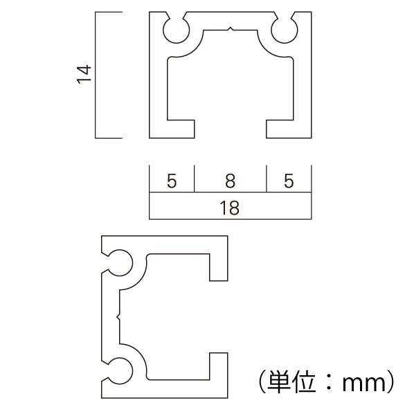 C-5A ピクチャーレール シルバー 3m 1本