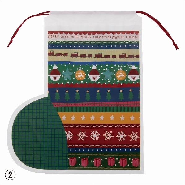 ブーツ型 巾着ギフトバッグ クリスマス向け 通販 ストア エキスプレス