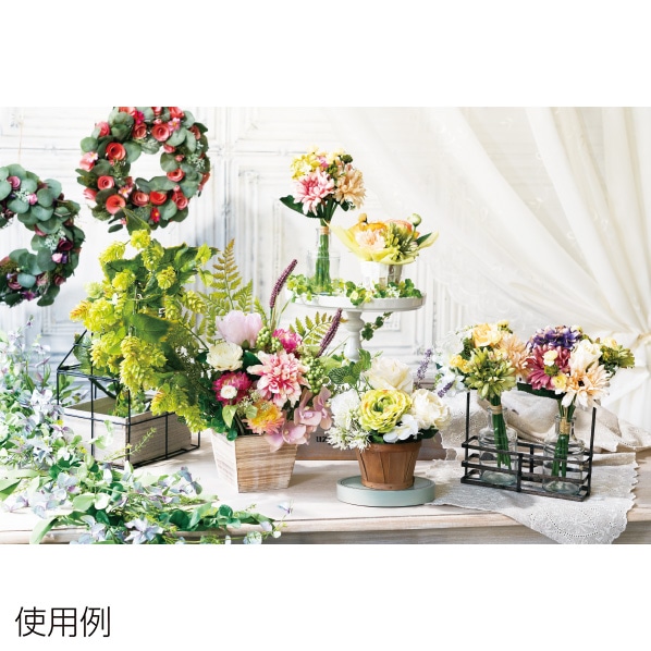 フラワーガラスボトル3本 アイアンホルダー付き 夏 インテリア雑貨 ディスプレイ 通販 ストア エキスプレス