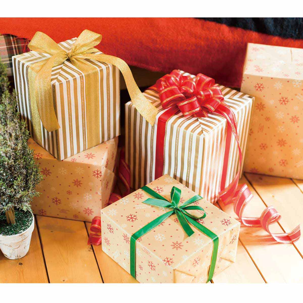 クラシカルクリスマス 包装紙50枚 半裁 |クリスマス飾り通販 ストエキ