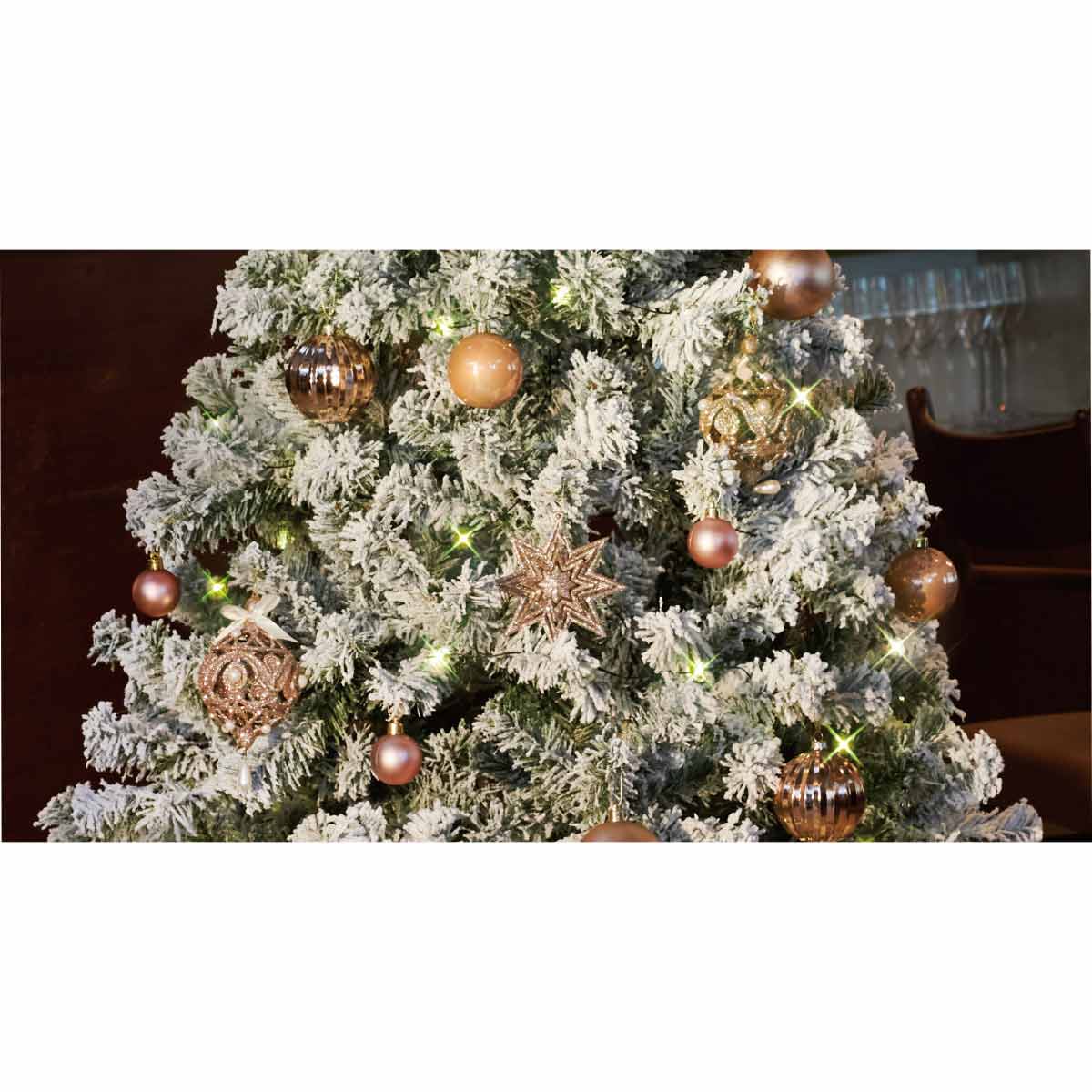 ポットライトホワイトクリスマスツリー スノー H150xW83cm【通販】ストア・エキスプレス