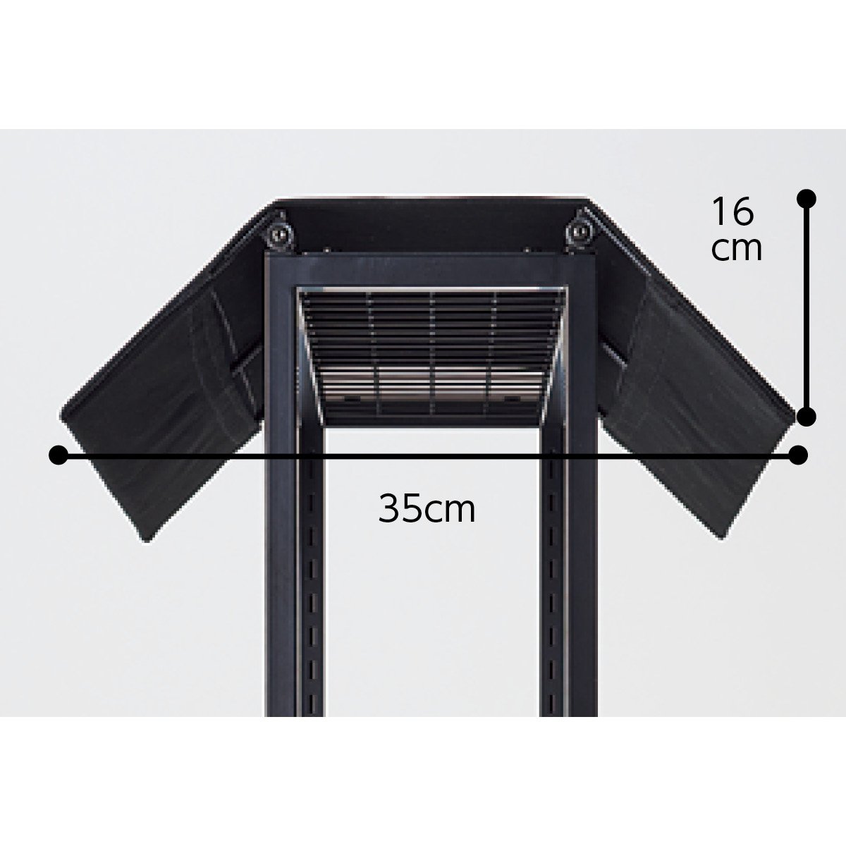 新型ハコマルシェワゴン上部フレーム用テントセット ブラック〔ストエキオリジナル〕 幅90cm用