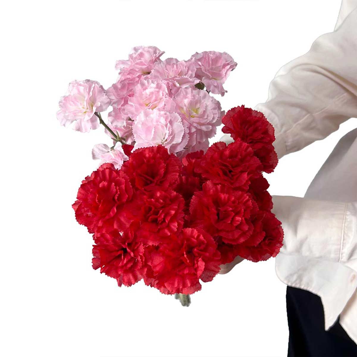 24本 カーネーションスプレーセット53cm (造花) ピンク