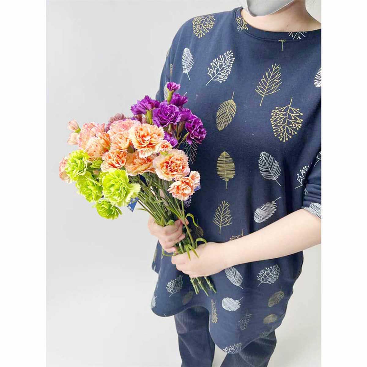 6本カーネーションスプレー52.5cm (造花) レッド