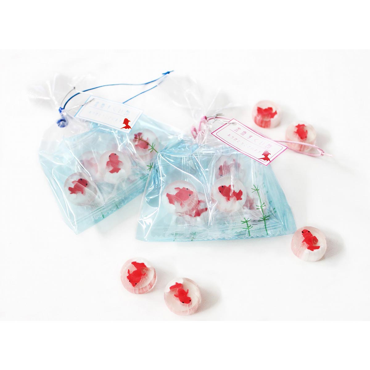 10個 金魚すくい飴 桃色