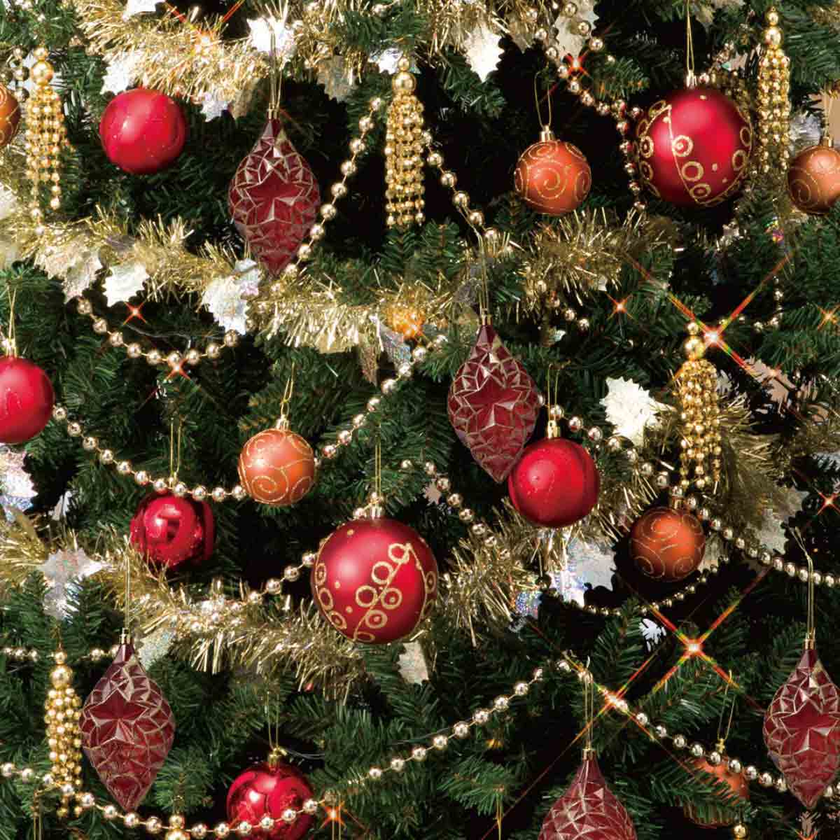 コンチネンタルクリスマスツリーセット レッド［ストエキオリジナル］ 高さ150×幅99cm