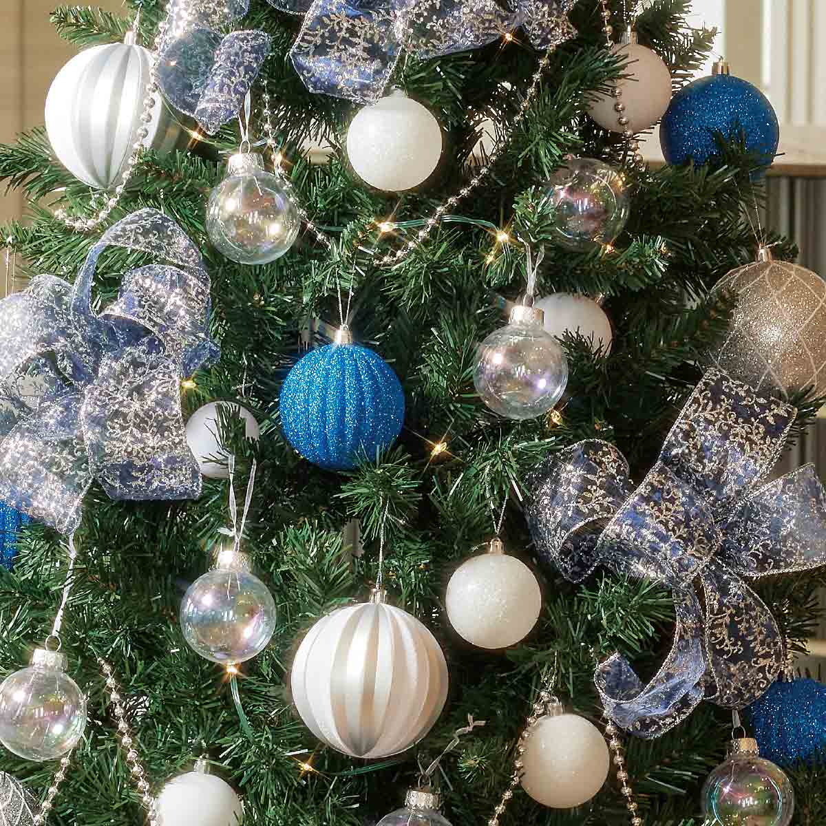 ウッドポットクリスマスツリーセット ブルーシルバー［ストエキオリジナル］ 高さ150×幅82cm