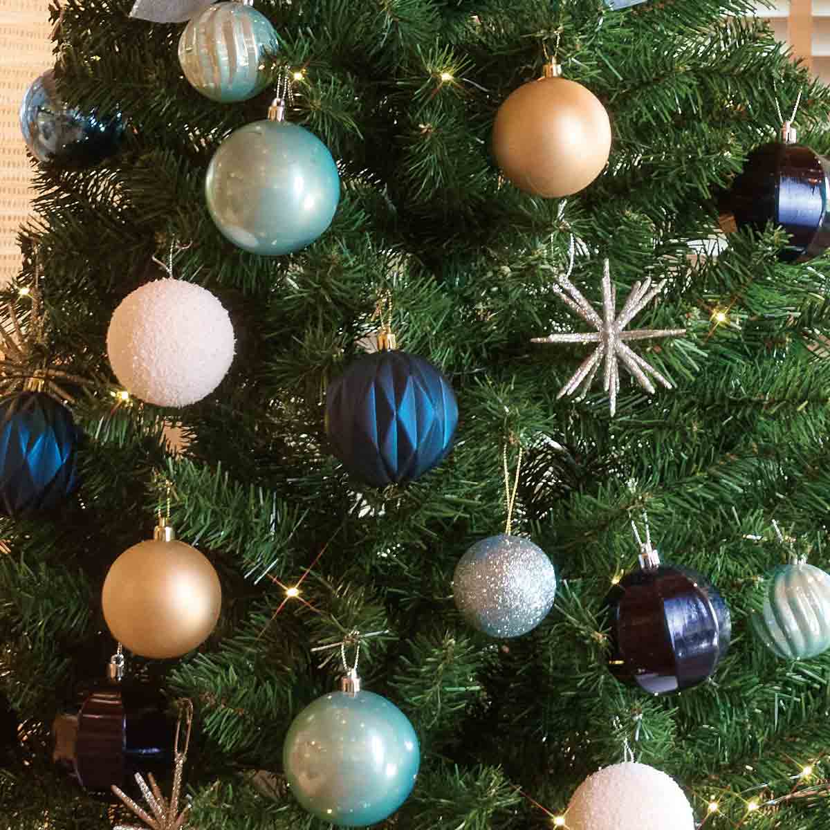 ウッドポットクリスマスツリーセット アイスブルー ［ストエキオリジナル］ 高さ150×幅84cm