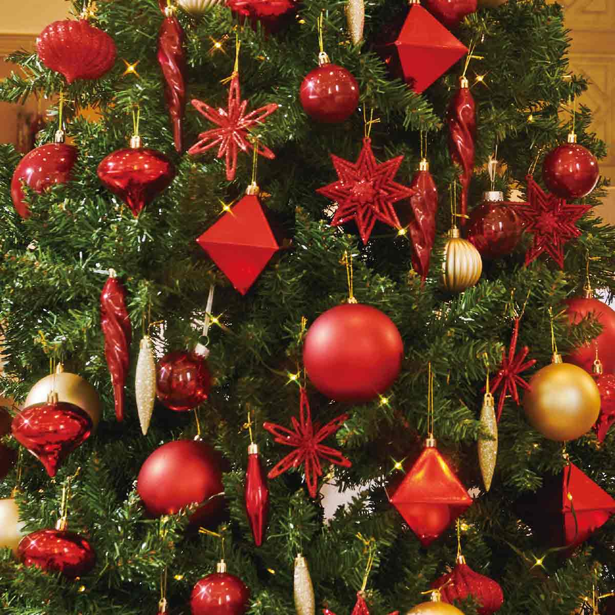 ゴージャスクリスマスツリーセット レッド ［ストエキオリジナル］ 高さ180×幅110cm