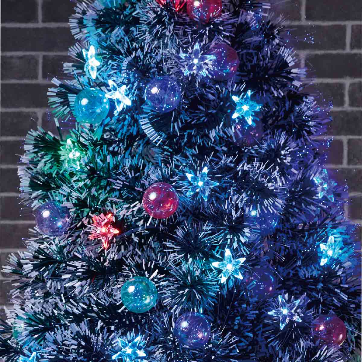 スノーチップスターボールファイバーツリー 高さ120×幅60cm