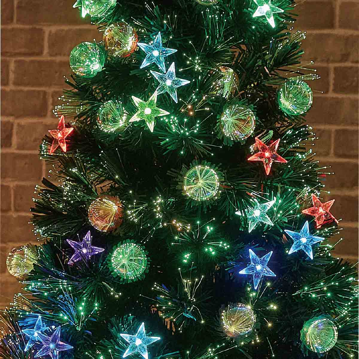 グリーンファイバーツリー レインボースター 高さ120×幅60cm