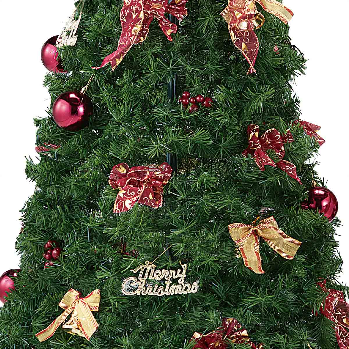 ポップアップクリスマスツリー レッド 高さ145×幅70cm