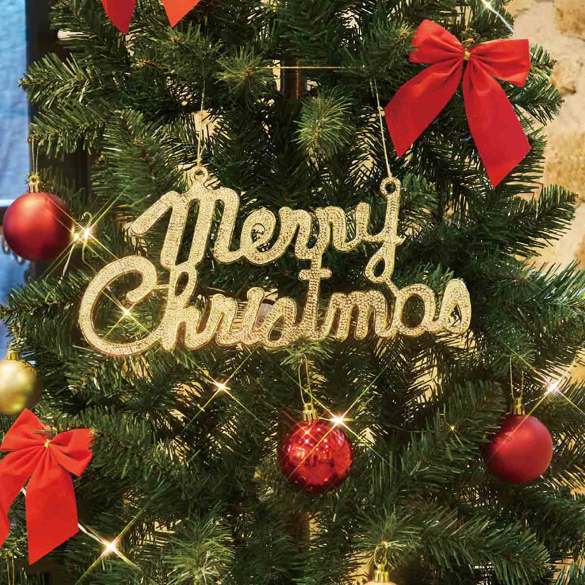 スタンダードクリスマスツリーセット レッド 高さ90×幅40cm