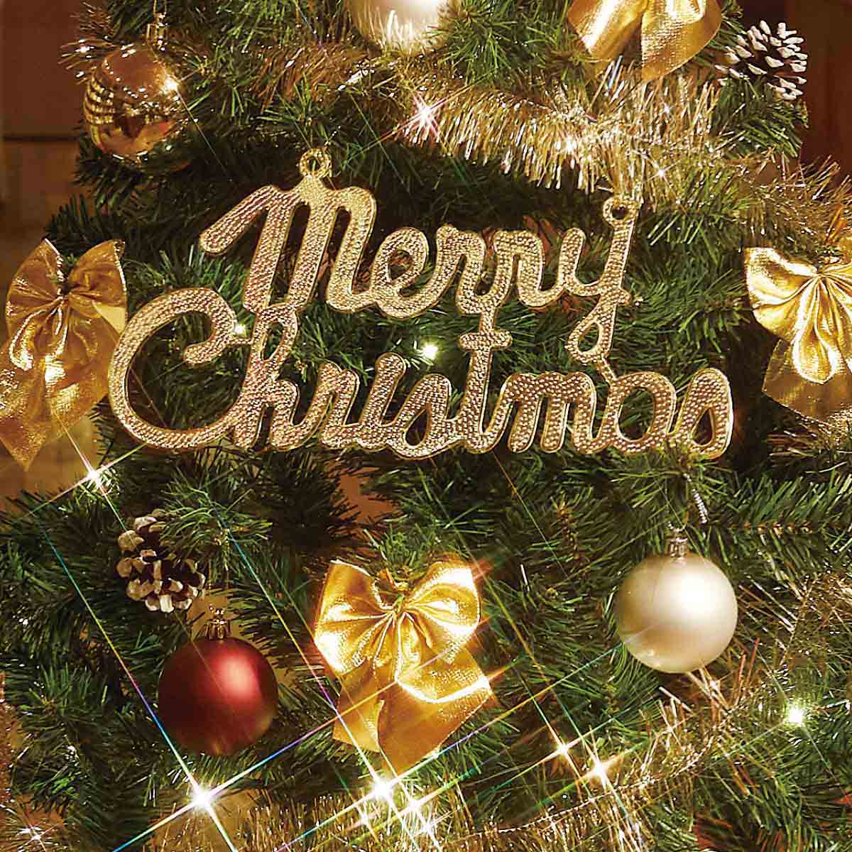 スタンダードクリスマスツリーセット ゴールド 高さ90×幅40cm