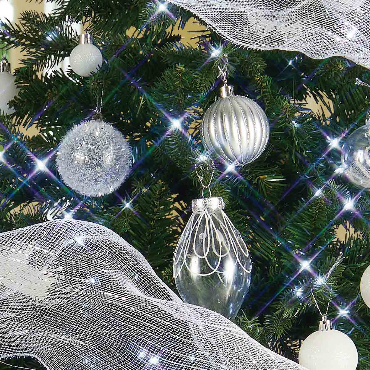 クリスマスツリーセット ホワイト 高さ150×幅80cm