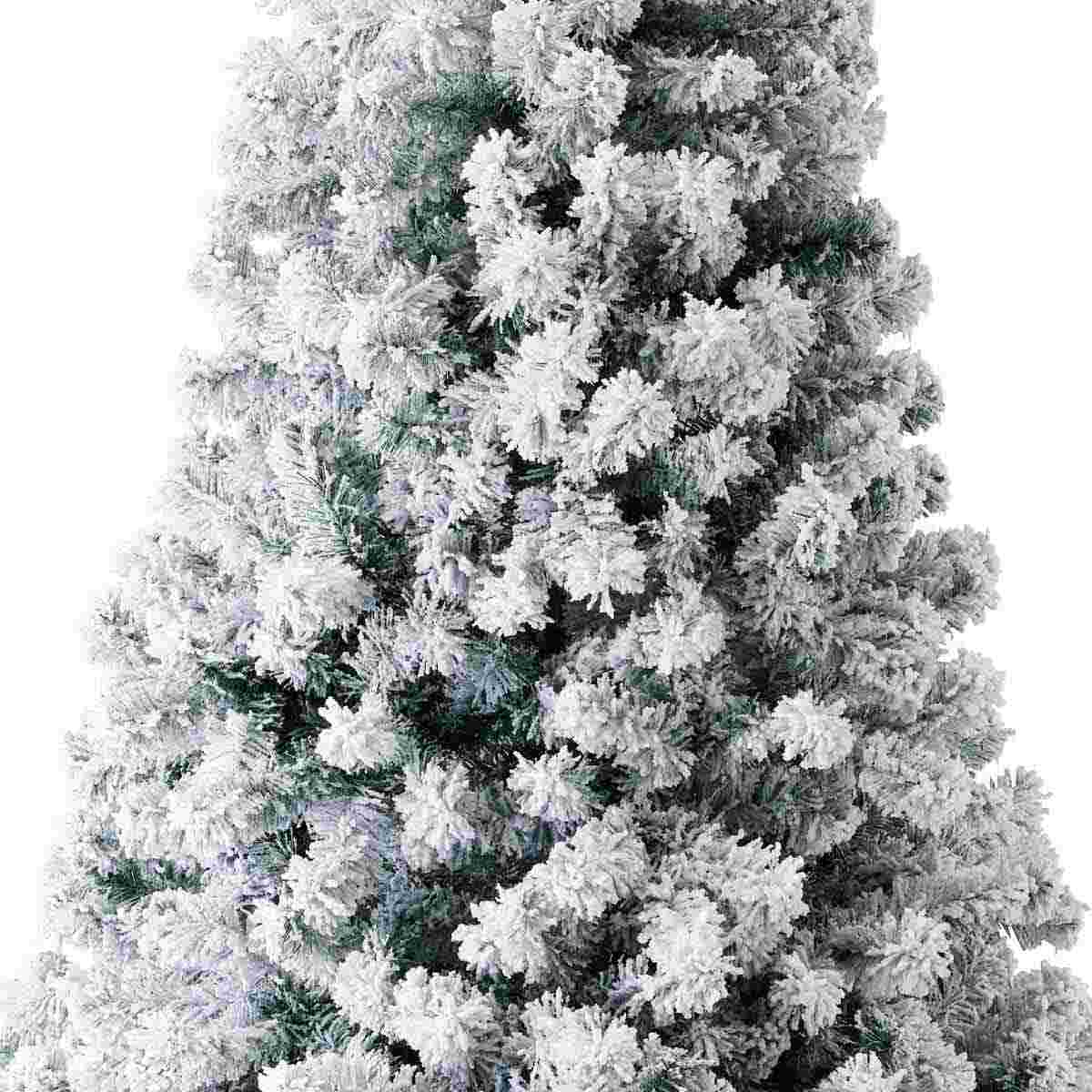 スクエアベースヌードクリスマスツリー スノー 高さ150cm