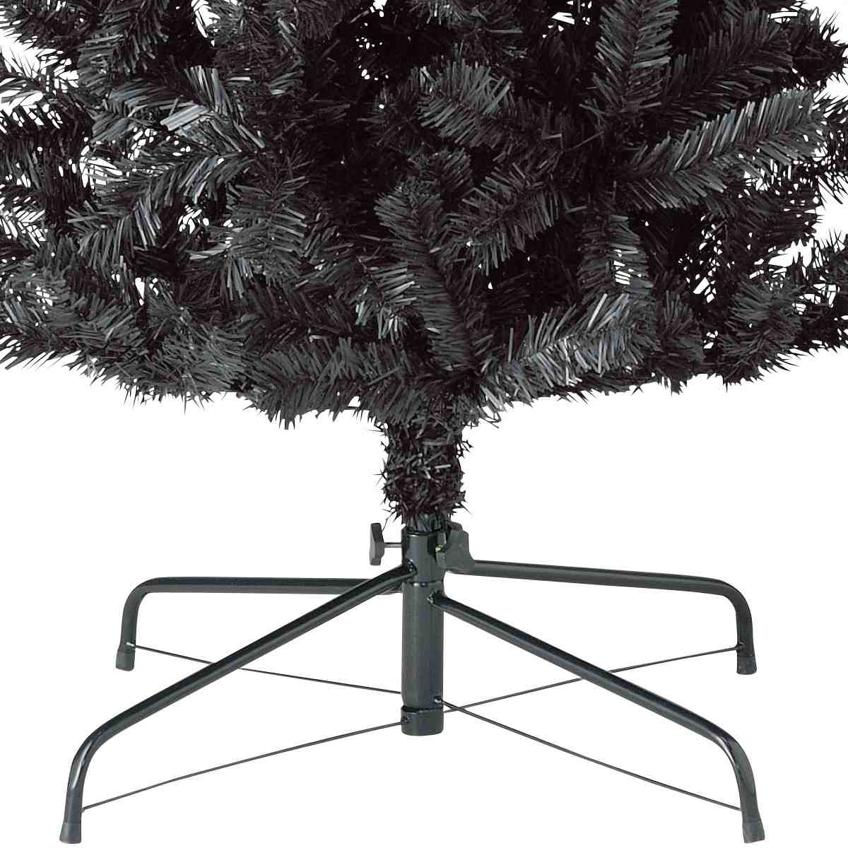 PVCヌードクリスマスツリー ブラック スリム 高さ120cm