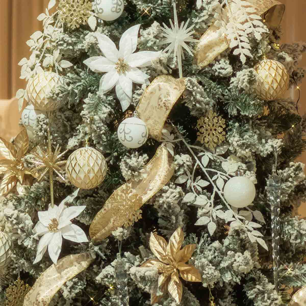 クリスマスツリーセット スノーホワイト ［ストエキオリジナル］ 高さ150cm