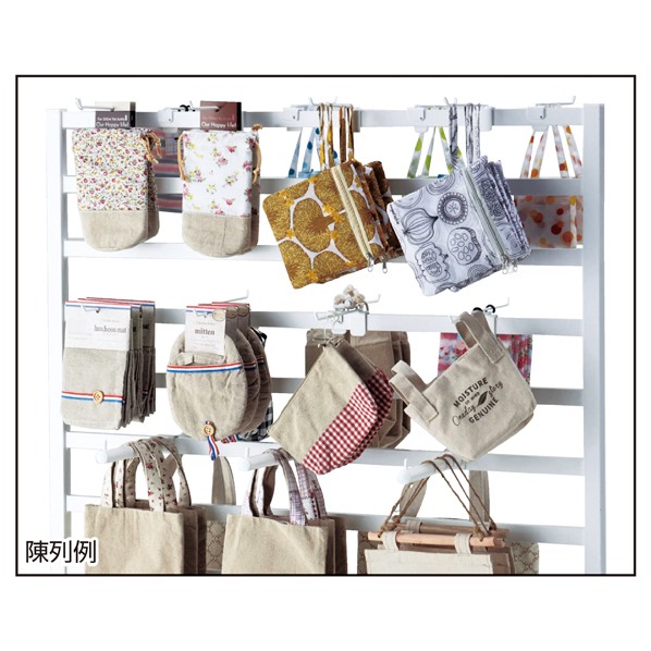 角バーパネルスタンド ホワイト キャスター付き 片面タイプ〔ストエキオリジナル〕 幅45cm