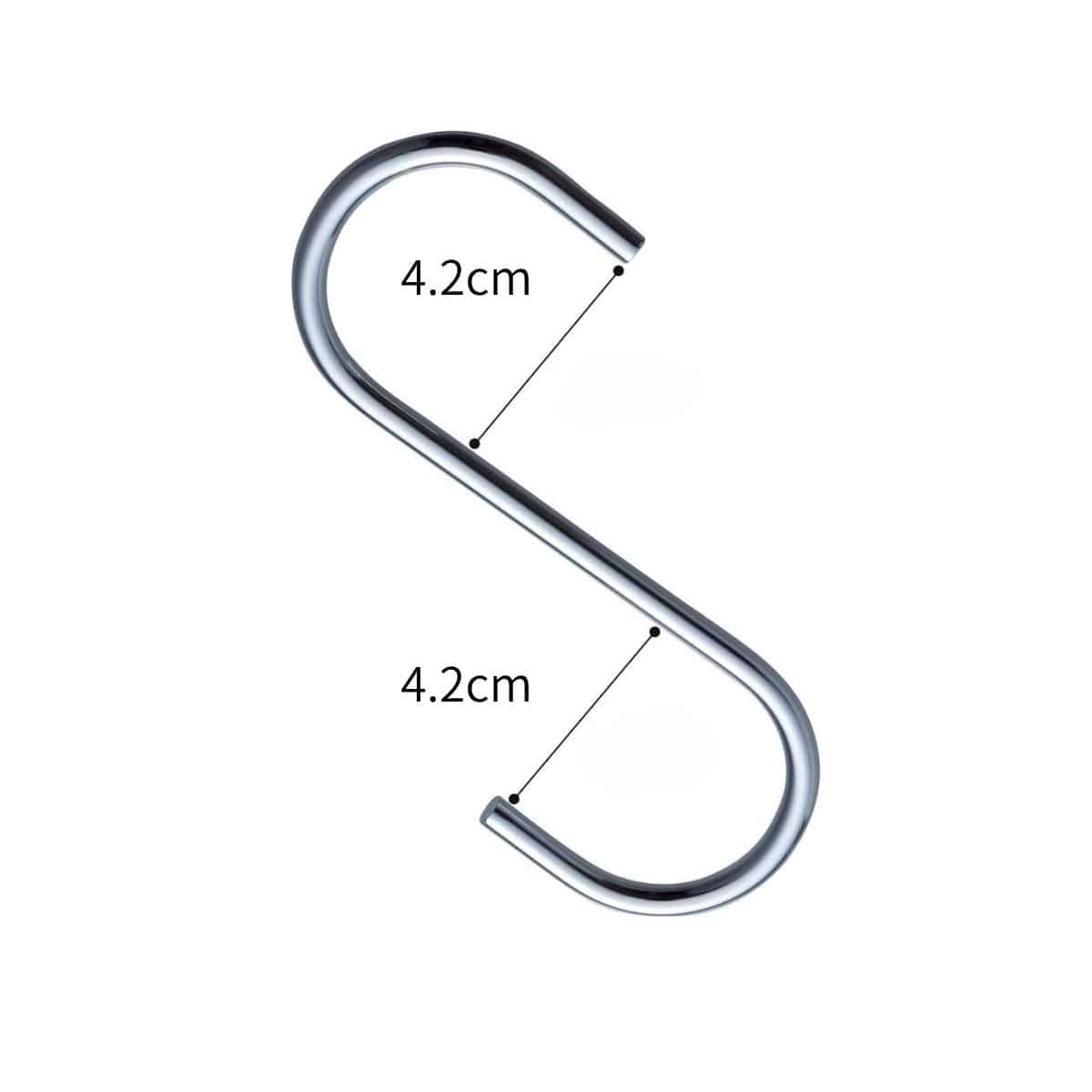 【10個】スチール製ディスプレイ用フック クローム