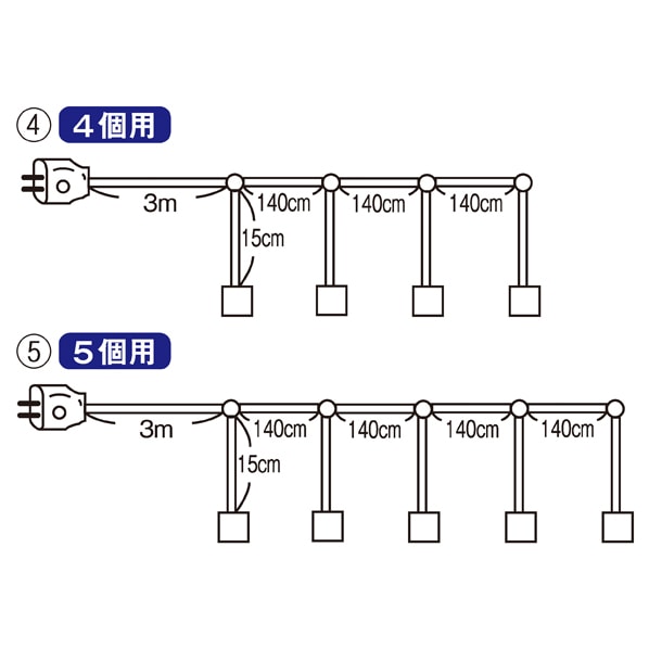 ちょうちん用ソケット 1個用