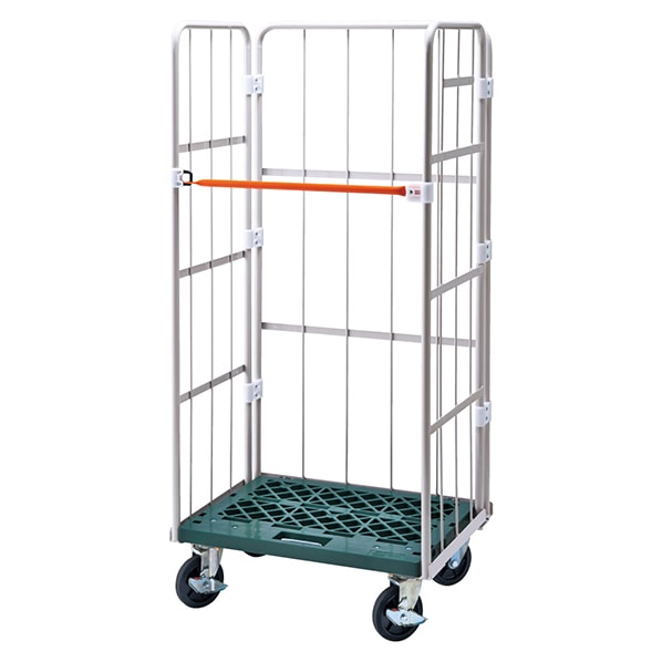 ナンシン 店舗用ラスパレ カゴ台車 L型ロールコンビテナー LRC-Pシリーズ 幅80cm LRC50-PG
