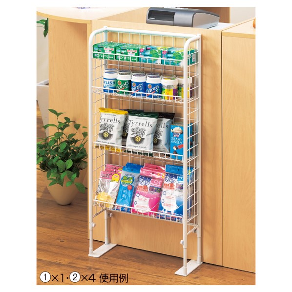 スリムネットラック 白〔ストエキオリジナル〕 本体