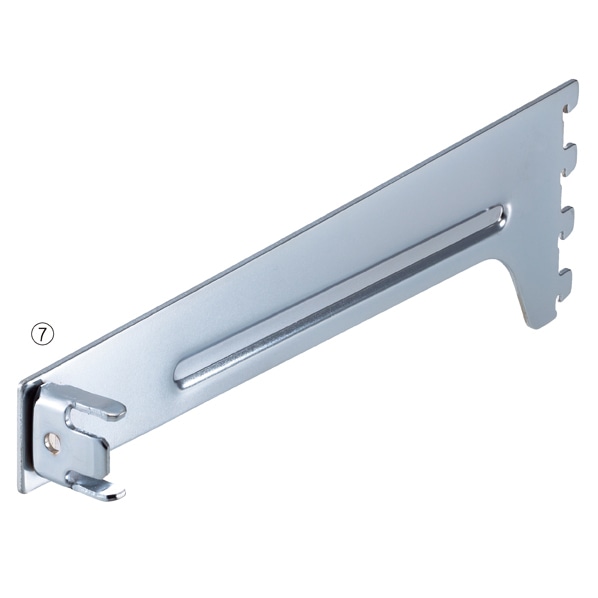 角バー(14×32mm角)用差し込み式ブラケット クローム 左 奥行3.5cm