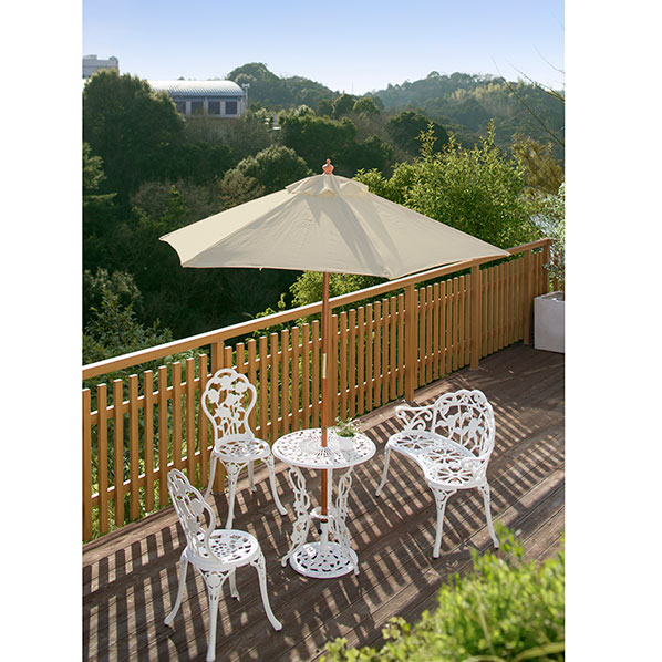 (代替品)ウッドパラソル直径210cm ウッドパラソル ベージュ直径210cm