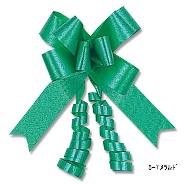 【50本】川崎リボン工業 リボンボウ 36mm幅×70cm ワンタッチリボン ピンク