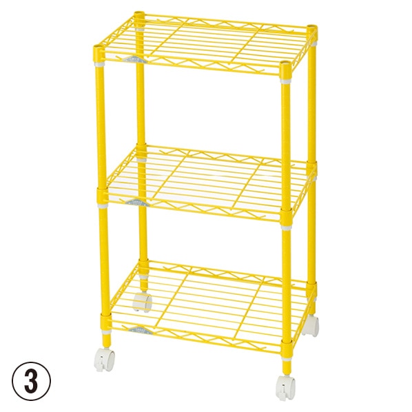 ルミナス カラーラック 3段 幅45cm ルミナス カラーラック 3段 幅45cm ホワイト