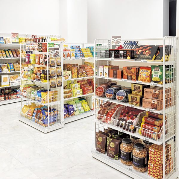 BR50片面 ホワイト オープン 幅120cm 連結〔ストエキオリジナル〕 高さ135cm