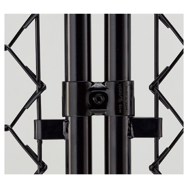 【2個】フェンスフレーム用 連結金具 ブラック