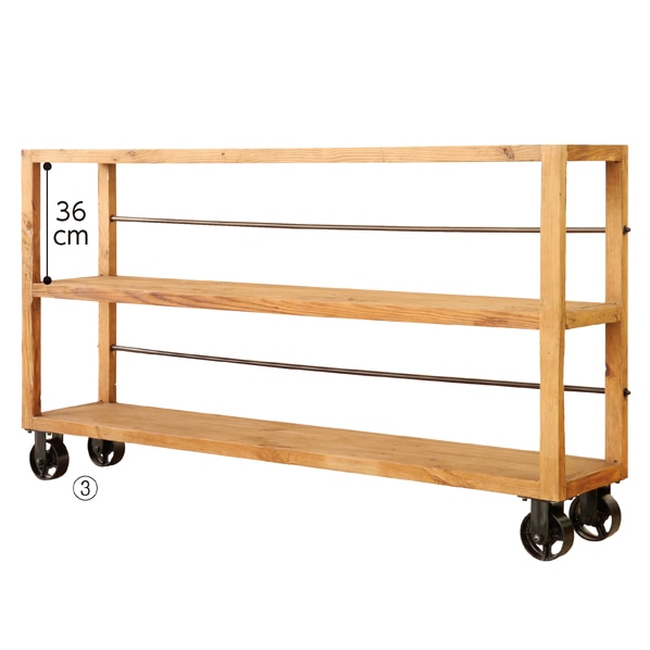 公式 通販ストア エキスプレス キャスター付きシェルフ W90cm 店舗什器