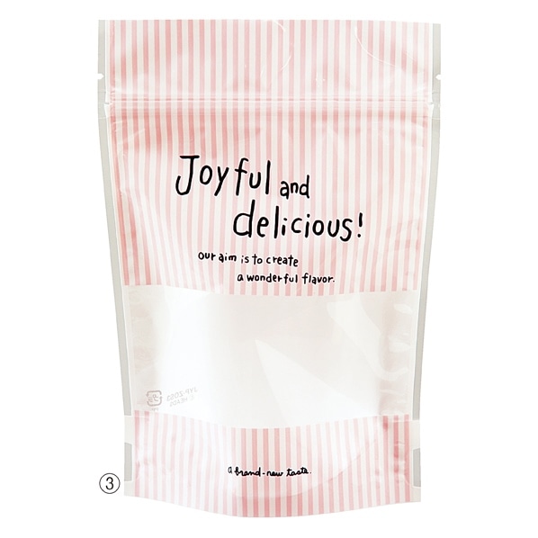 ジップ付きスタンドバッグ ピンク 大